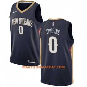 Maillot NBA New Orleans Pelicans DeMarcus Cousins 0 Nike 2017-18 Navy Swingman - Homme